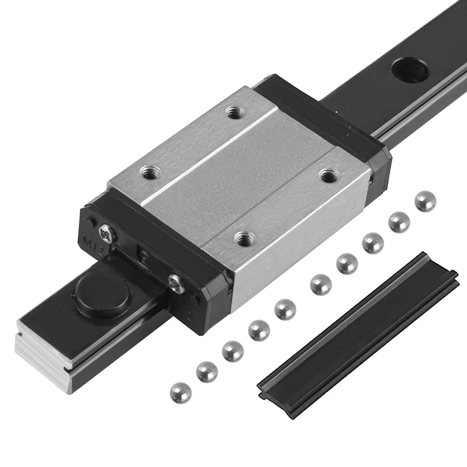 CNCMANS MGN9H 300mm Linear Rail Guide with MGN9H Bearing Steel Carriage Block, Mini MGN9H Linear Guide Rail for 3D Printer and CNC Machine (MGN9-300mm H-Type)
