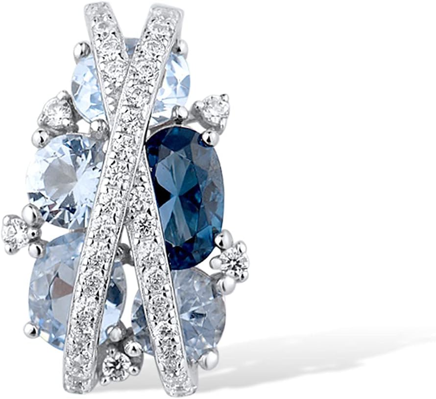 Santuzza 925 Sterling Silver Cubic Zirconia Twisted Pendant for Women