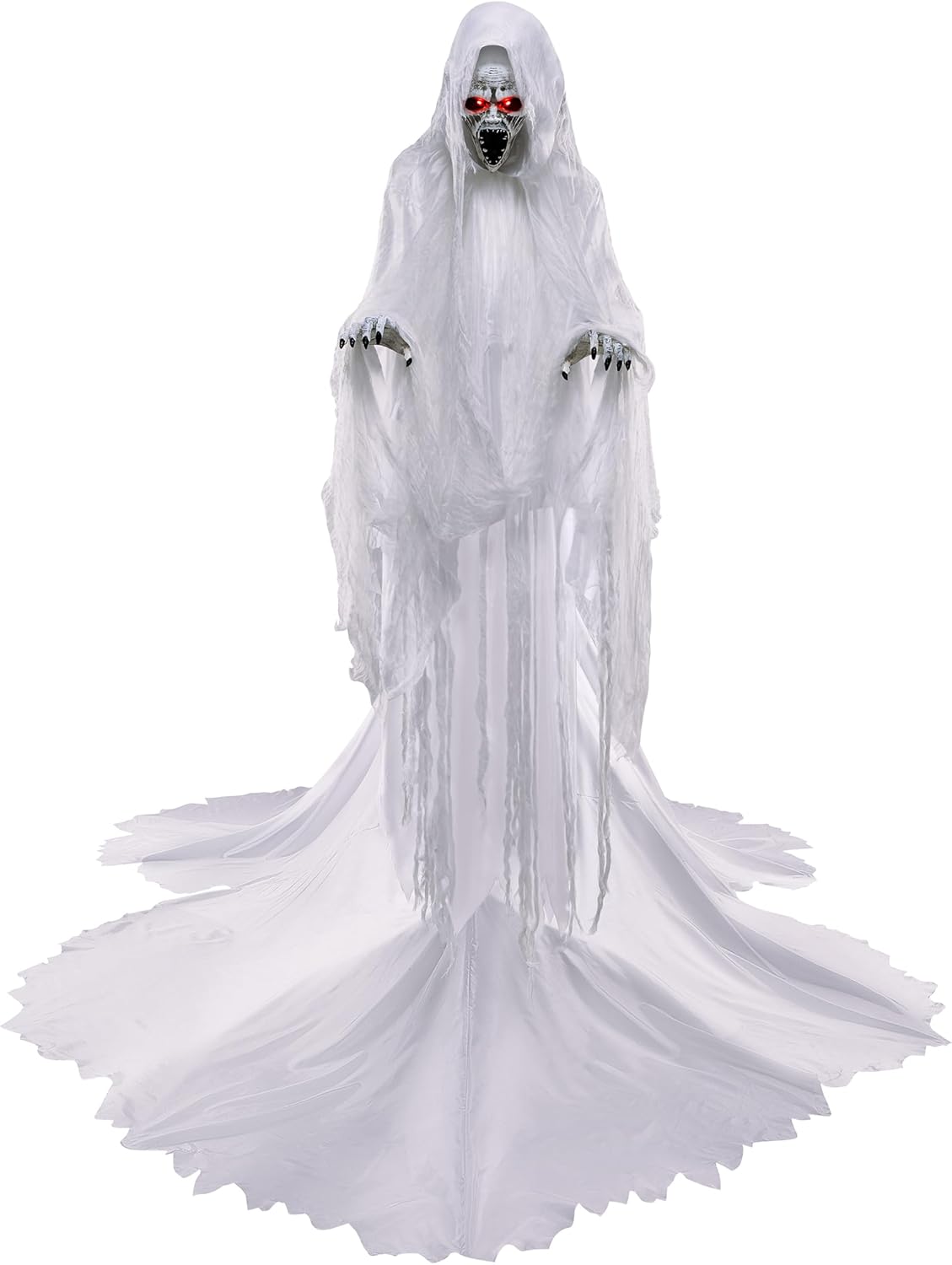 Spirit Halloween 7 Ft Emmeline Animatronic | Decorations | Animated | Light Up Red LED Eyes | Lunging Motion | Plays Sounds