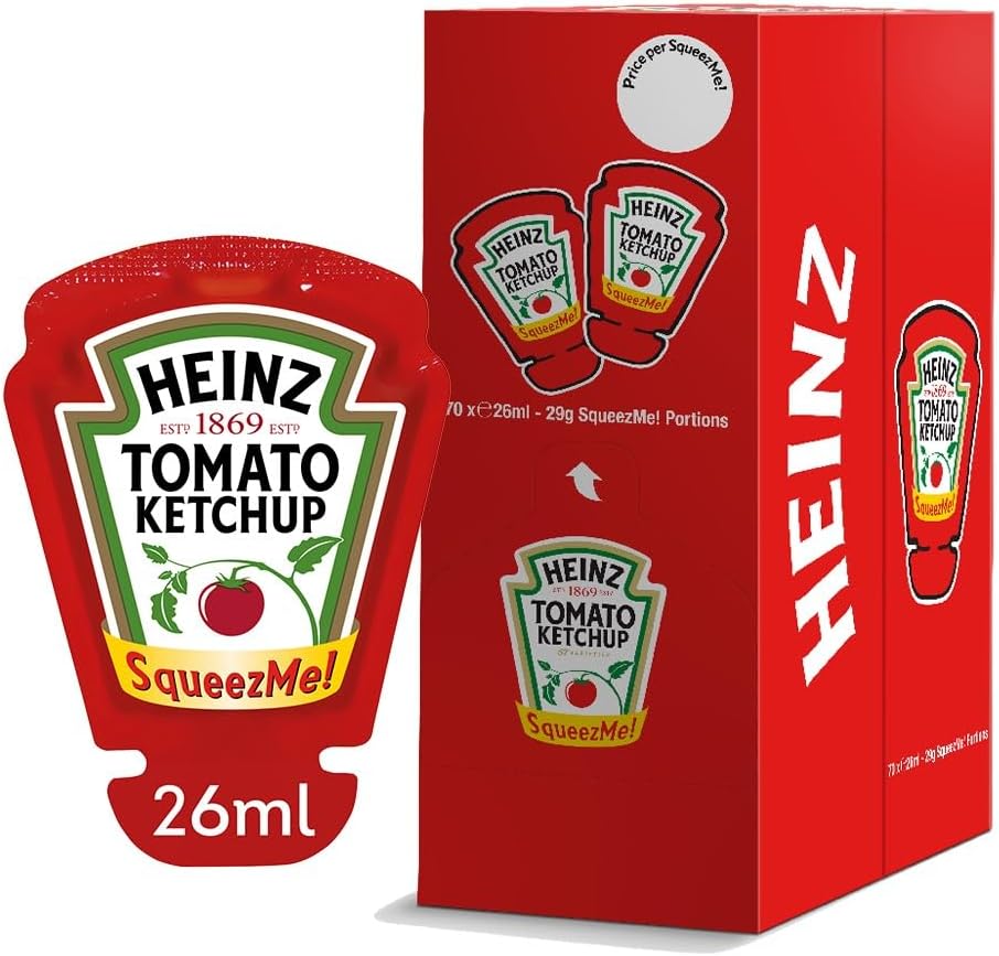 Heinz Tomato Ketchup SqueezMe Portions 70 x 26ml