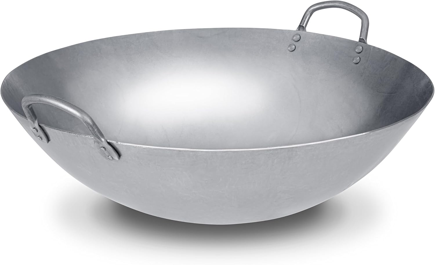 Craft Wok Large 18-Inch Heavy Canton Style Hand Hammered Carbon Steel Wok (Round Bottom) / 731W87-18in