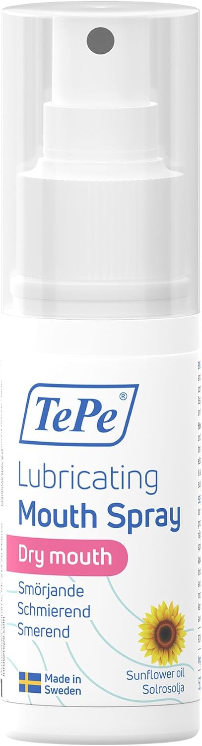 TePe Lubricating Mouth Spray for Dry Mouth, unflavoured, Easy on-The-go