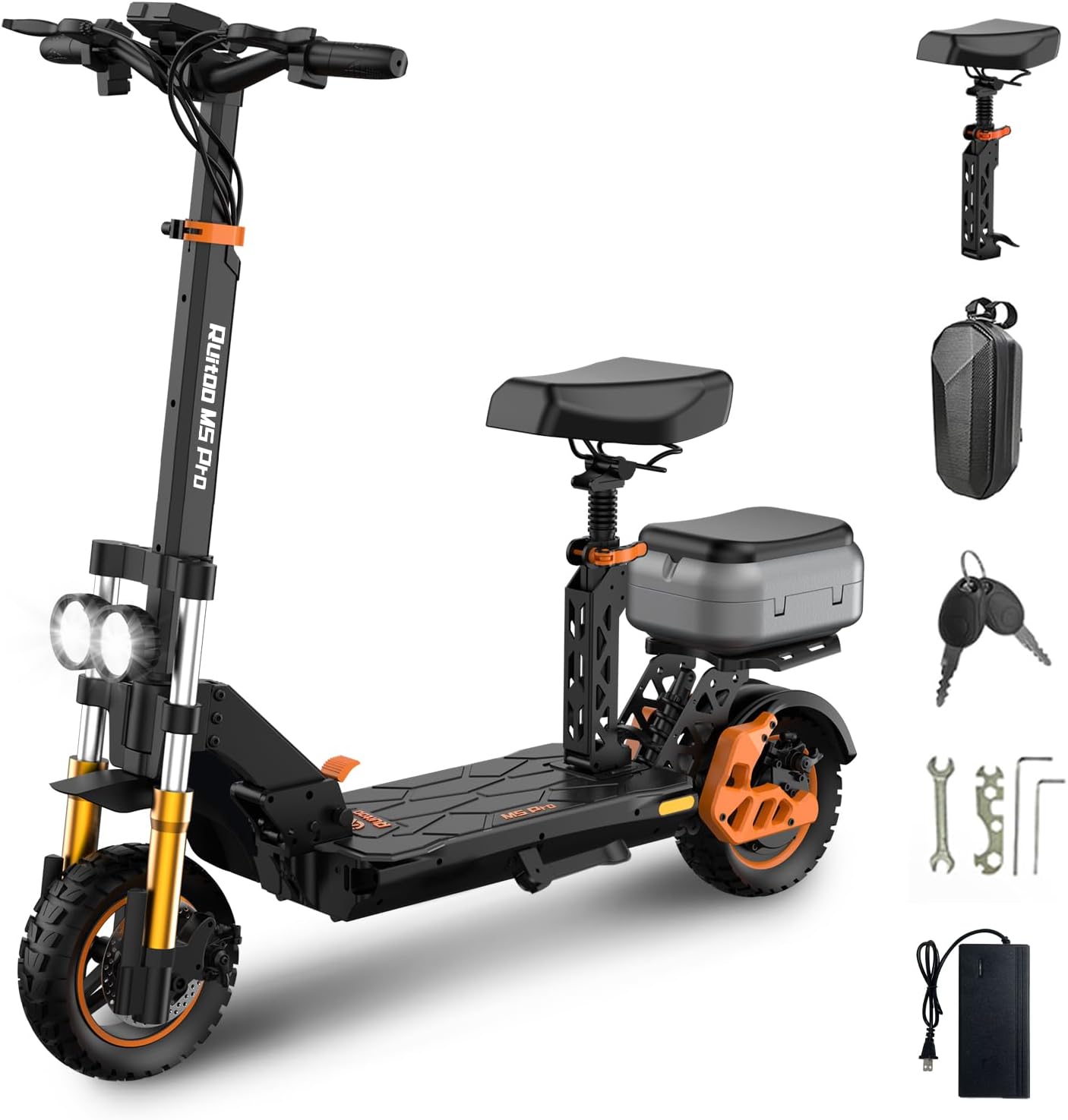 Electric Scooter for Adults 5600W Dual Motors, 50MPH & 50 Miles Range, 60V 27Ah Battery, Foldable Heavy Duty E Scooter, 11" Off Road Tires Fast Electric Scooter with Seat