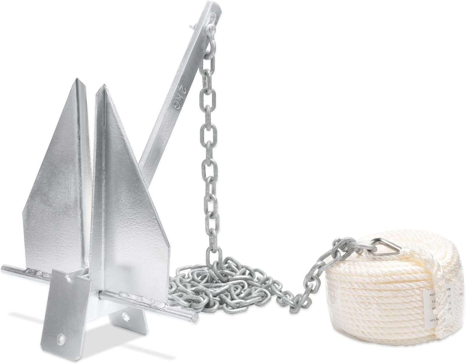 Leero Heavy Duty Boat Anchor Kit with Anchor Chain, Shackle and Anchor Rope