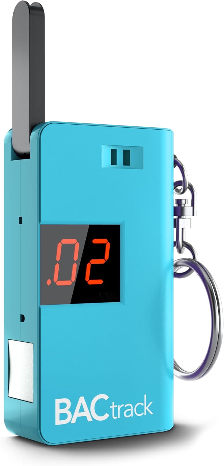 BACtrack Keychain Breathalyzer (Blue) | Ultra-Portable Pocket Keyring Alcohol Tester for Personal Use