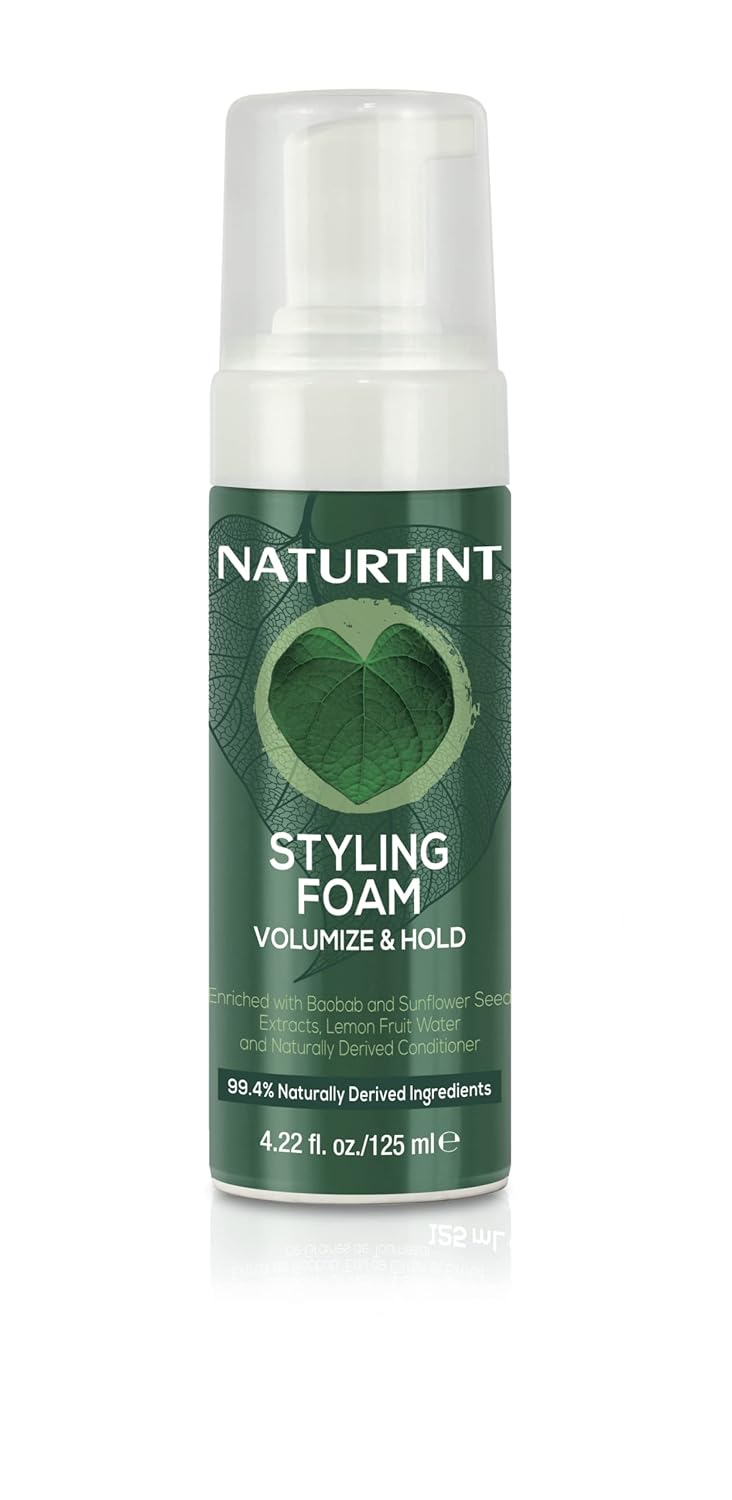 Naturtint Volumize & Hold Styling Foam - Naturally Derived Ingredients, Dermatologically Tested, Vegan