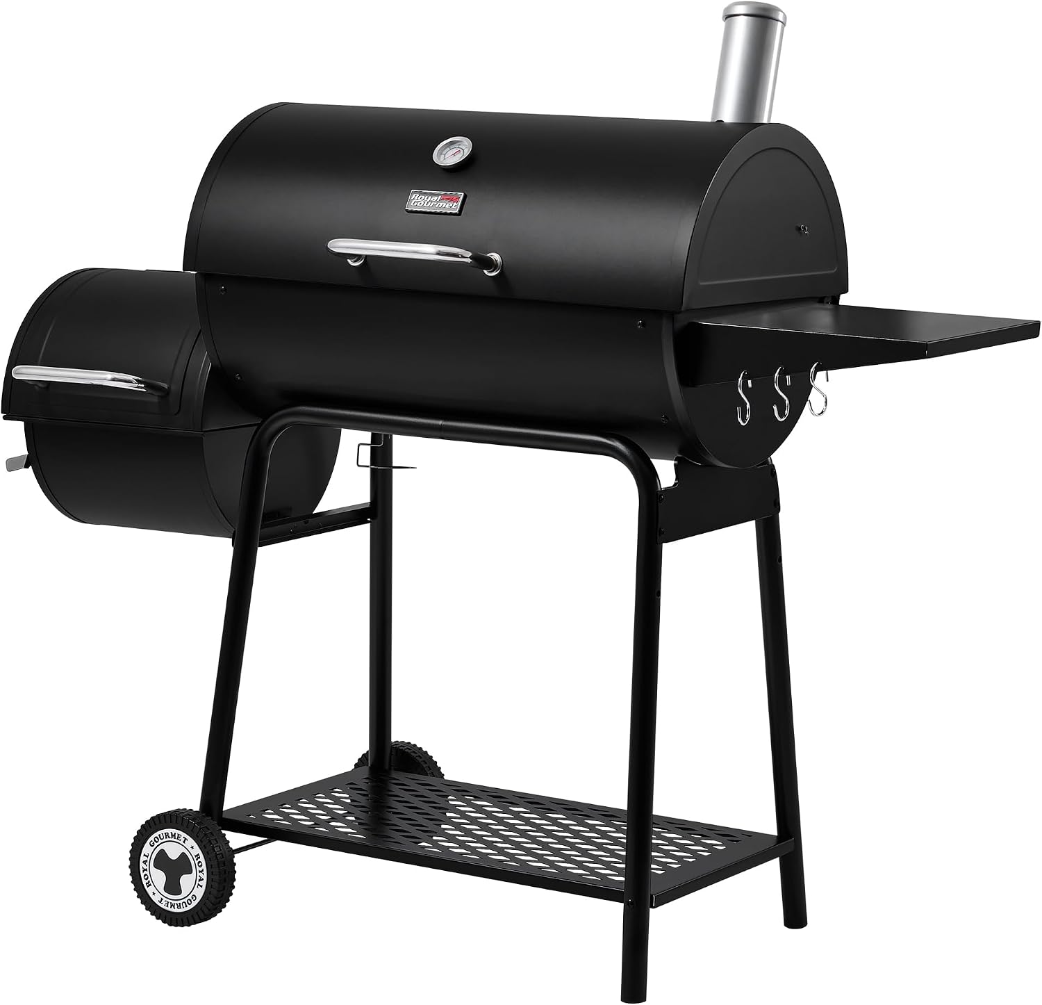 Royal Gourmet CC1830M 30 Inch Barrel Charcoal Grill with Offset Smoker