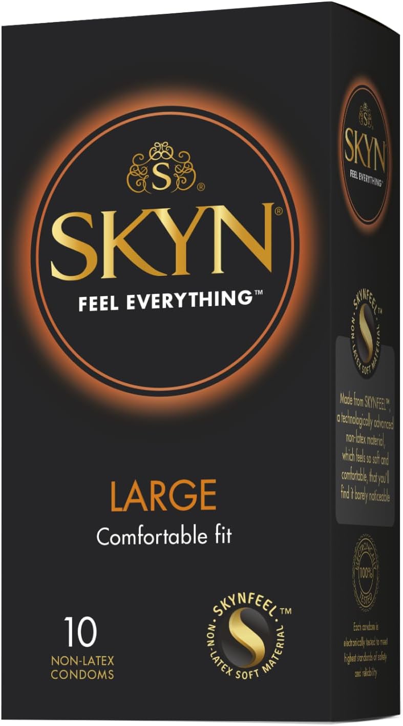 SKYN® Large (XL/King Size) Non-Latex Condoms, Pack of 10 x 1