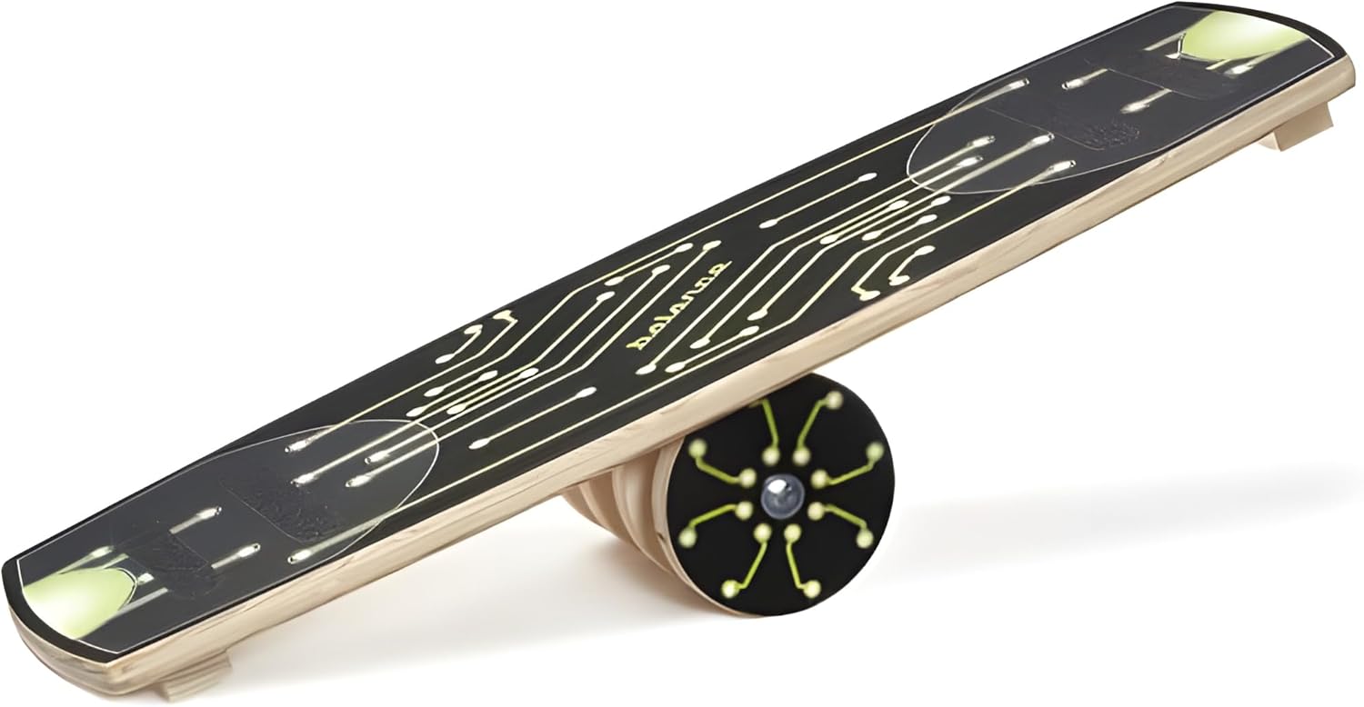 Carrom Balance Board – Balancing Board for Skateboard, Hockey, Snowboard & Surf Training – Balance Exercise Equipment (300-pound weight limit)