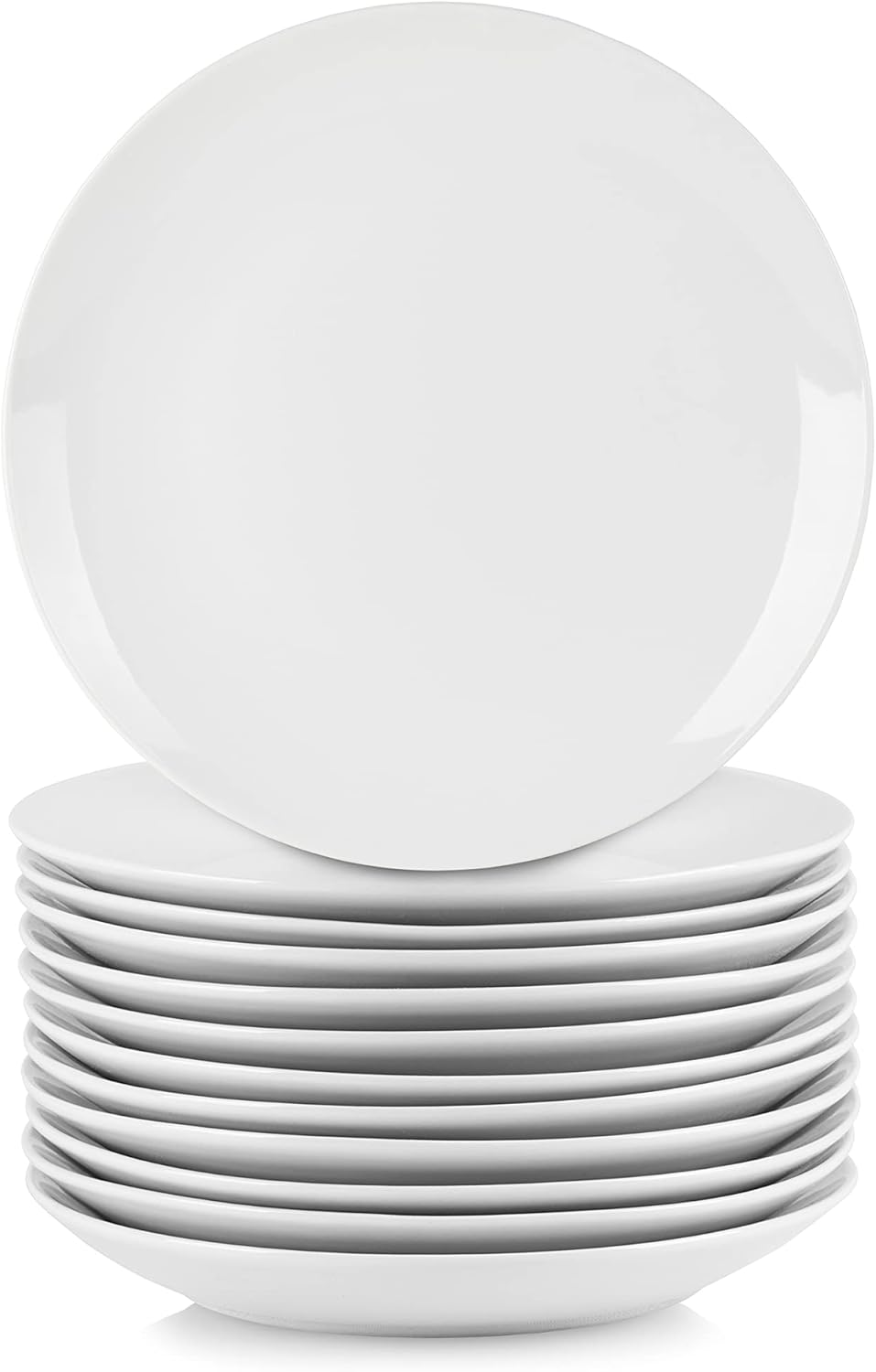 10 Strawberry Street 7.5" Catering Coupe Salad/Dessert Plate, Set of 12,White