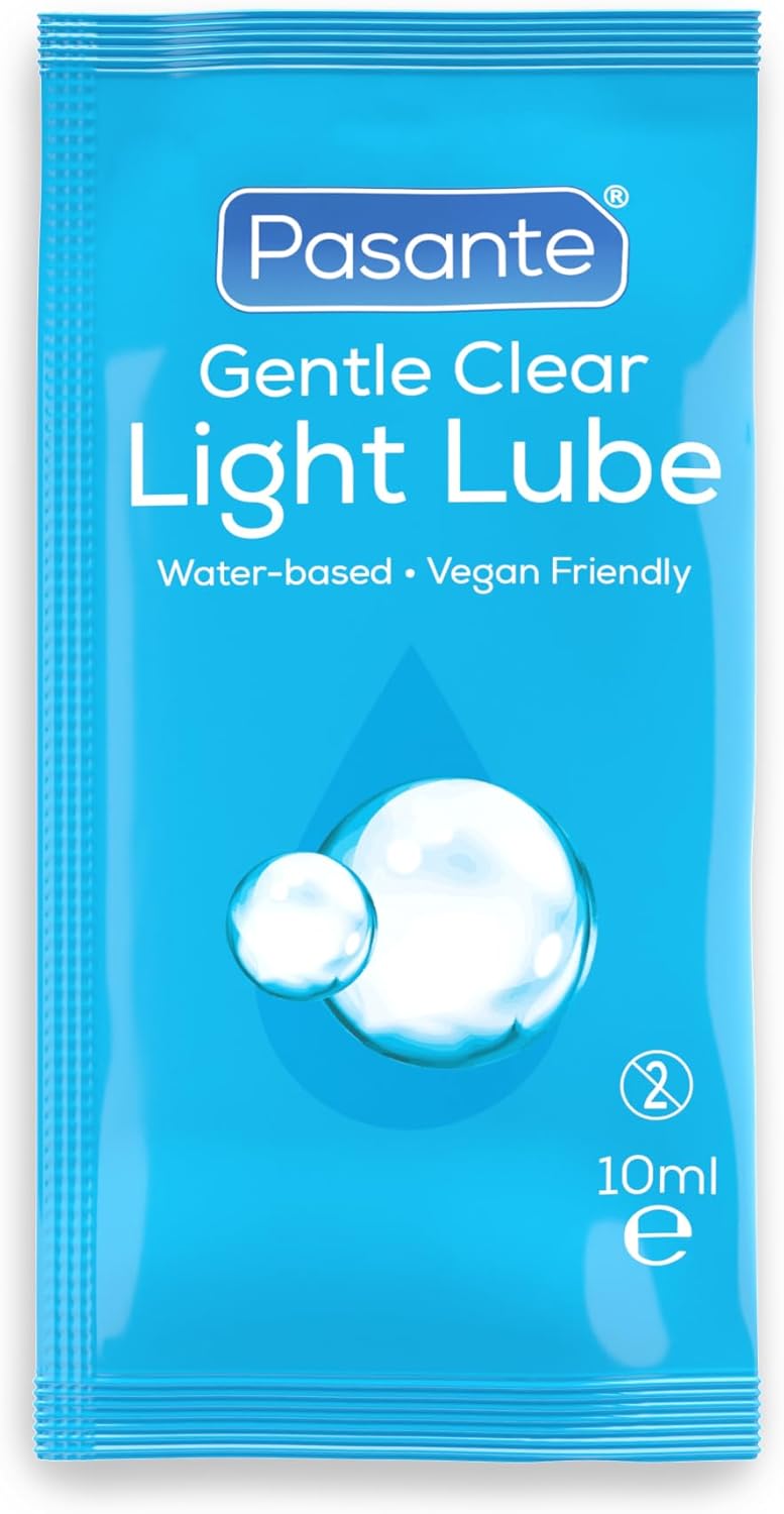 Pasante Gentle Light Lube 10 ml Sachets | Water Based Odourless | Lubricant | Pack 24