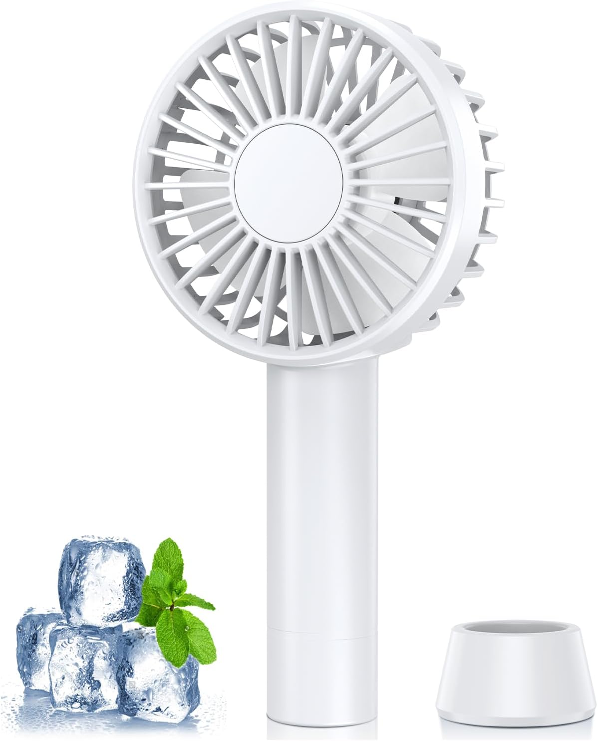 PALATALA Handheld Fan, Powerful Mini Fan Handheld 5 Speeds, Rechargeable Portable Fan with Lanyard & Stand, Electric Hand Held Fans for Home, Office, Travel, Ourdoor