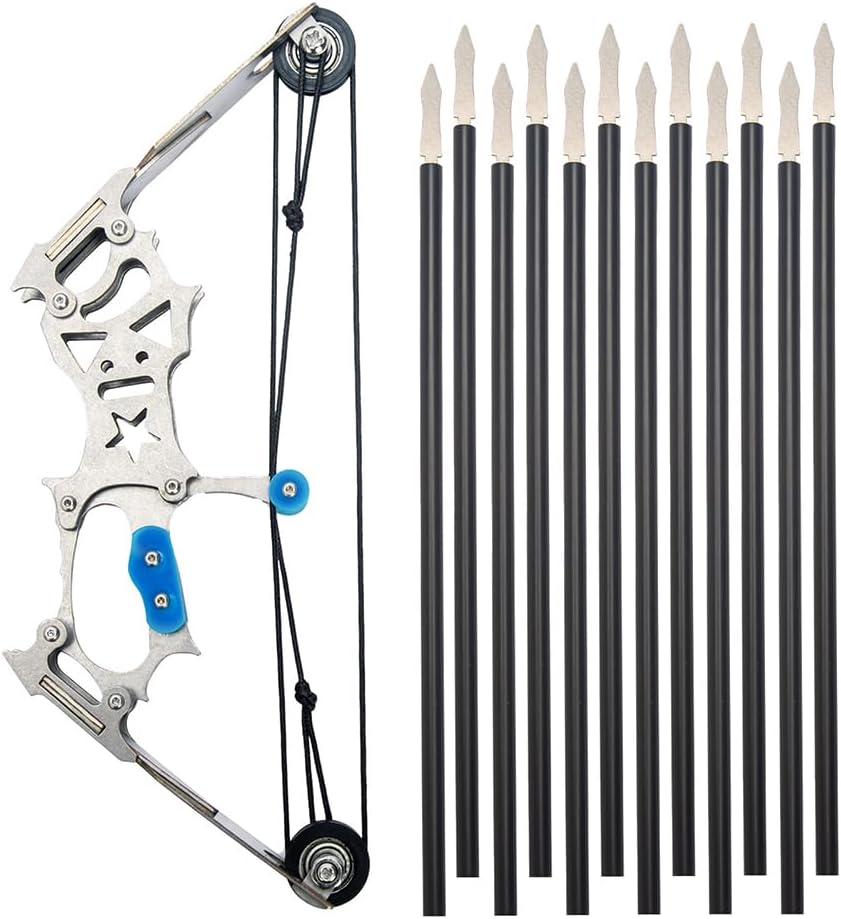 7.2"/7.5"/18.7" Mini Compound Bow Set with Arrow and Targets, Mini Archery Set for Archery Outdoor Practice