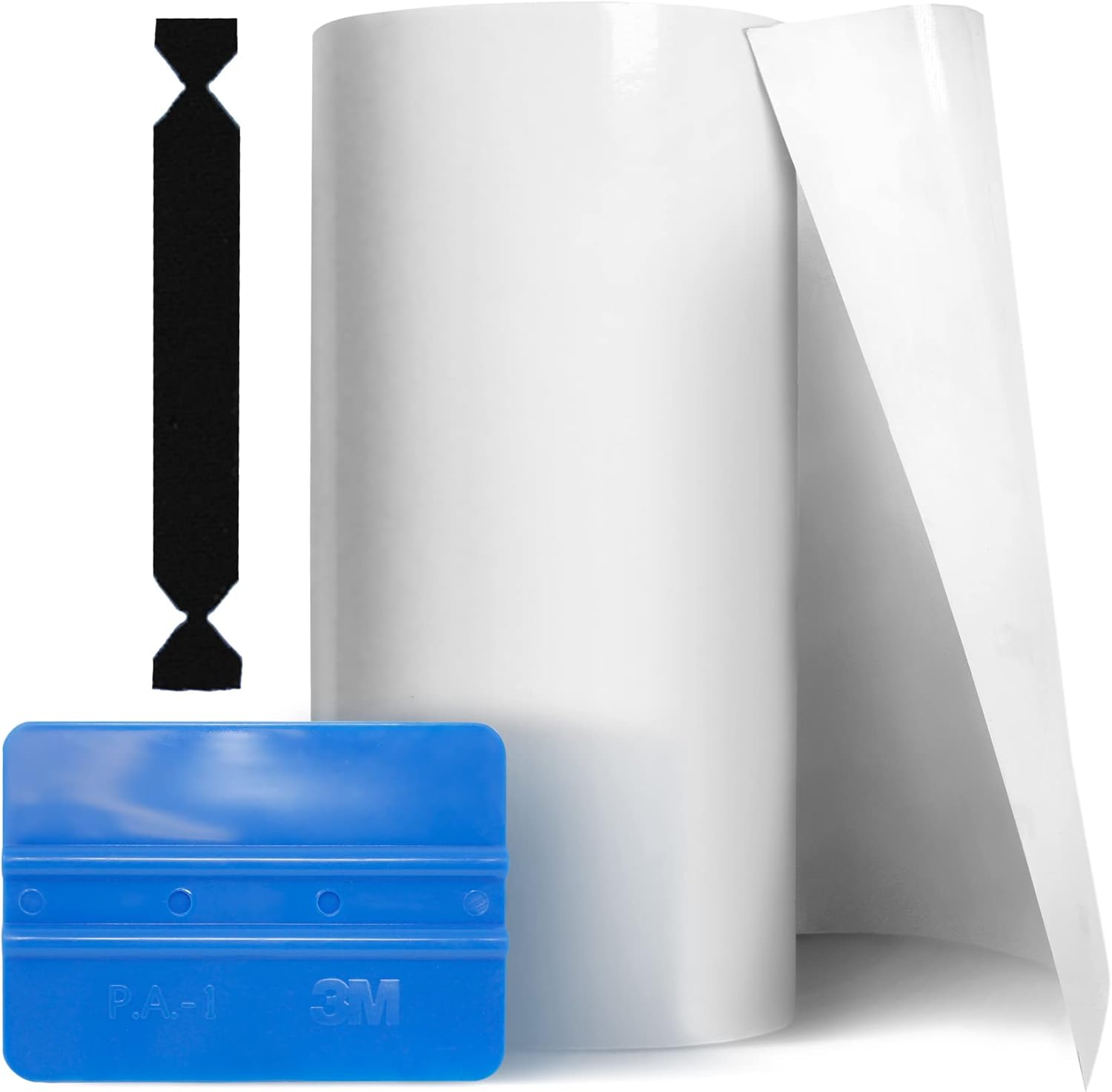 VViViD Clear Paint Protection Bulk Vinyl Wrap Film 12 Inches x 72 Inches Including 3M Squeegee and Black Felt Applicator