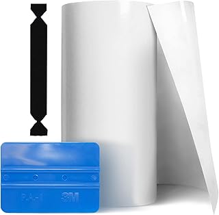 VViViD Clear Paint Protection Bulk Vinyl Wrap Film 12 Inches x 72 Inches Including 3M Squeegee and Black Felt Applicator