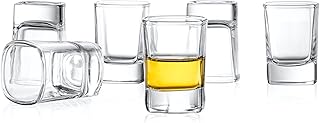 JoyJolt 6-Pack Heavy Base Shot Glass Set, 2-Ounce Shot Glasses