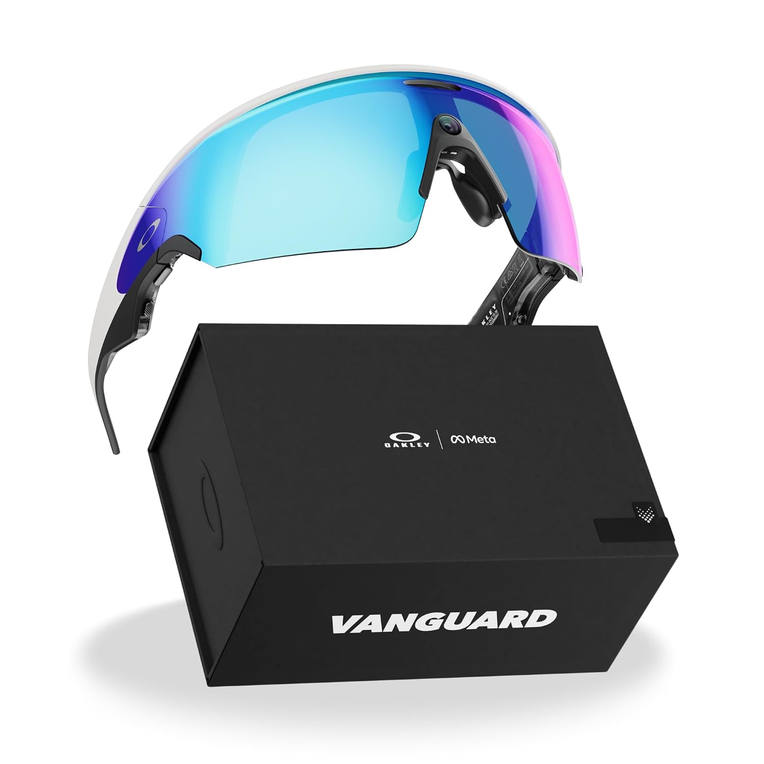 Meta Oakley Vanguard Smart AI Glasses White, Prizm Sapphire