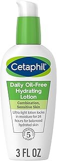 Cetaphil Daily Hydrating Lotion for Face, With Hyaluronic Acid, 3 fl oz, Lasting 24 Hour Hydration, for Combination Skin, No Added Fragrance, Non-Comedogenic