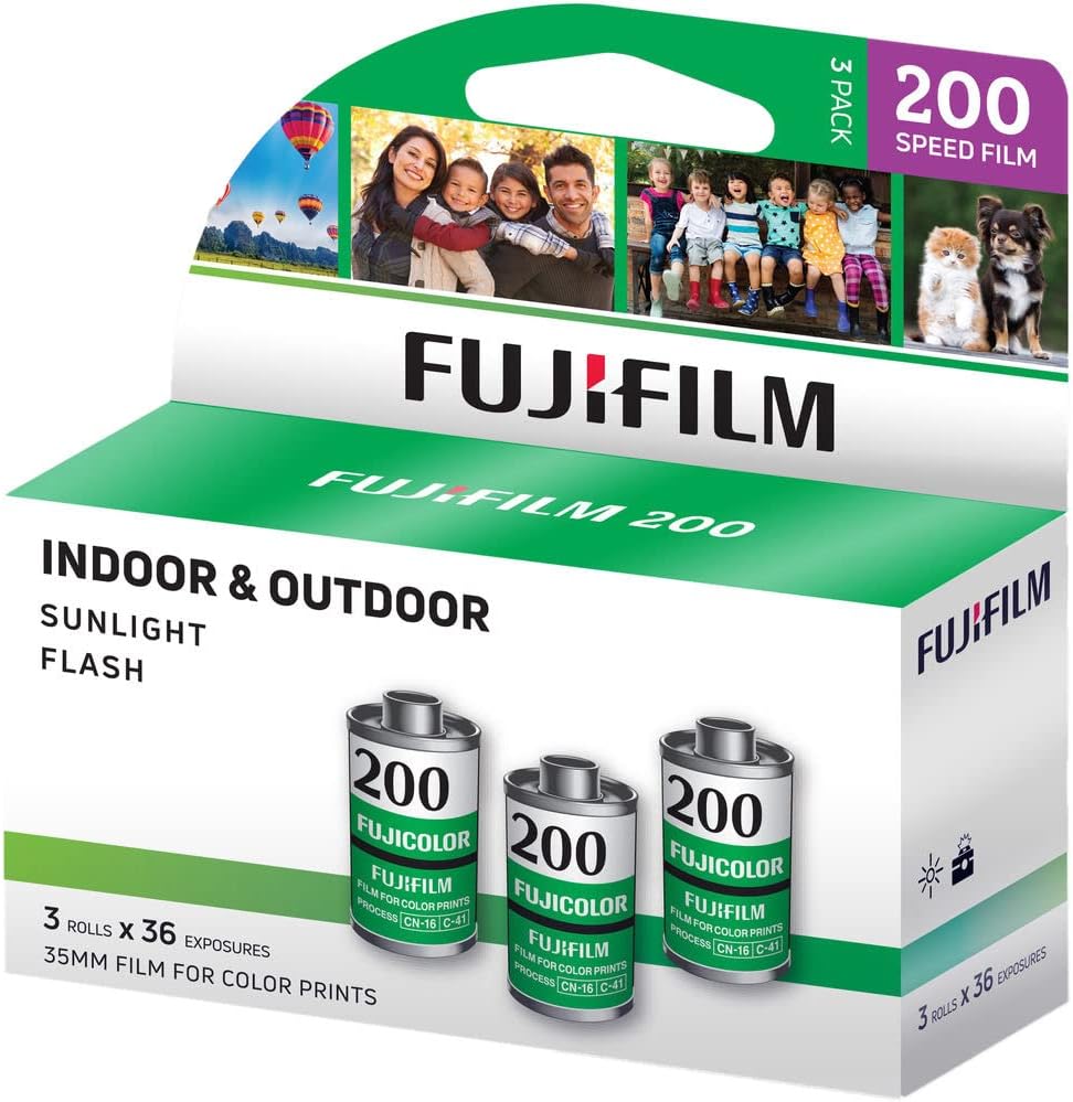 Fujifilm 600018966 Fujicolor 200 Color Negative Film, 3 Pack