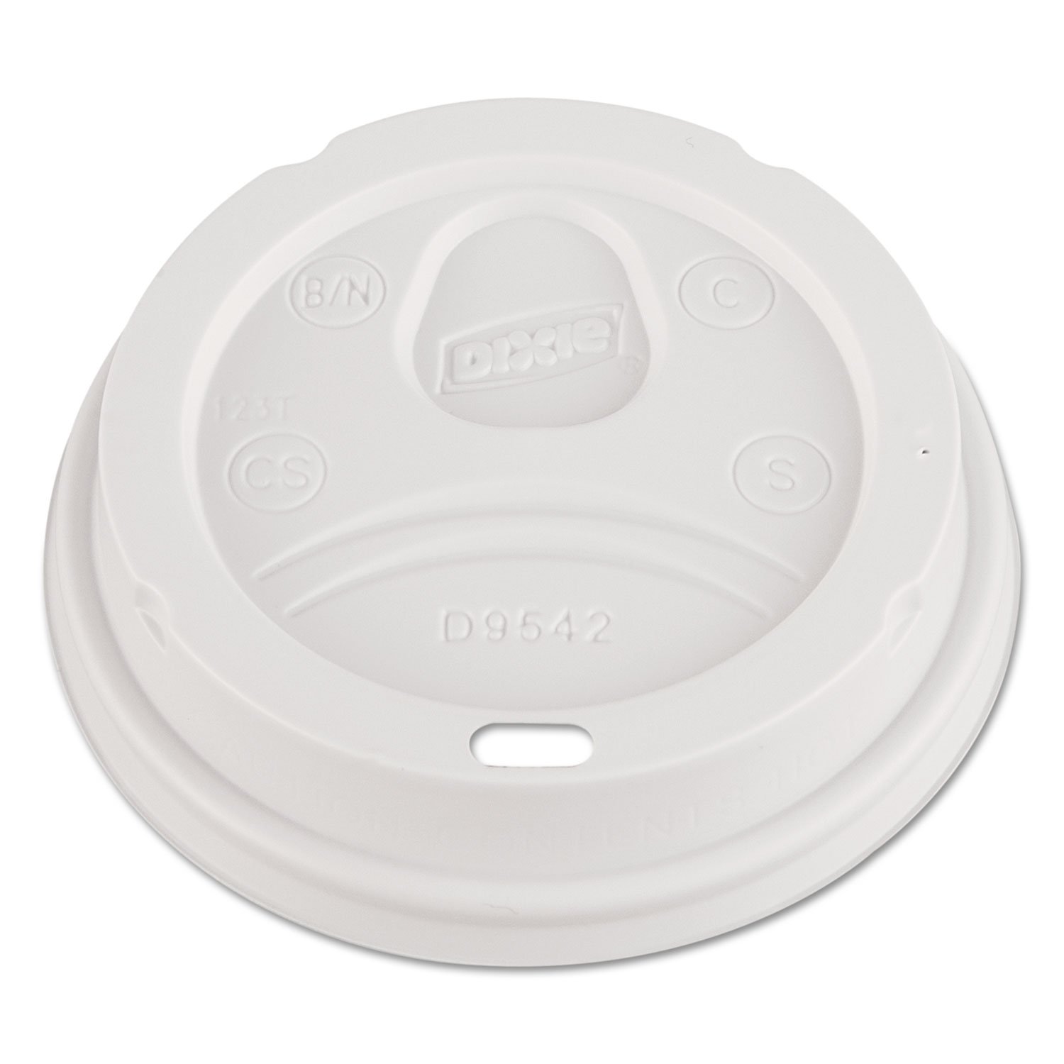 Dixie D9542W Dome Lid for 10-16 Ounce PerfecTouch Cups and 12-20 Ounce Paper Hot Cups, White 100 Lids