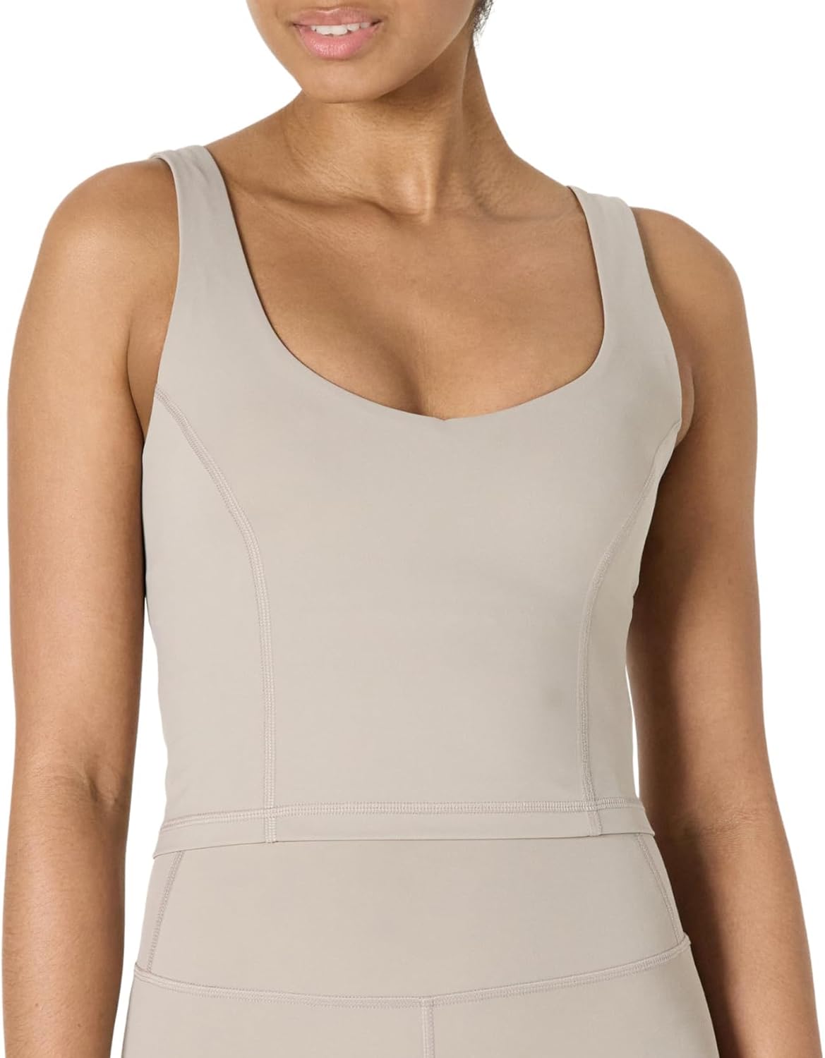 Amazon Essentials Women's Active FormFlex Buttery Soft Light Support Crop Tank with Bra