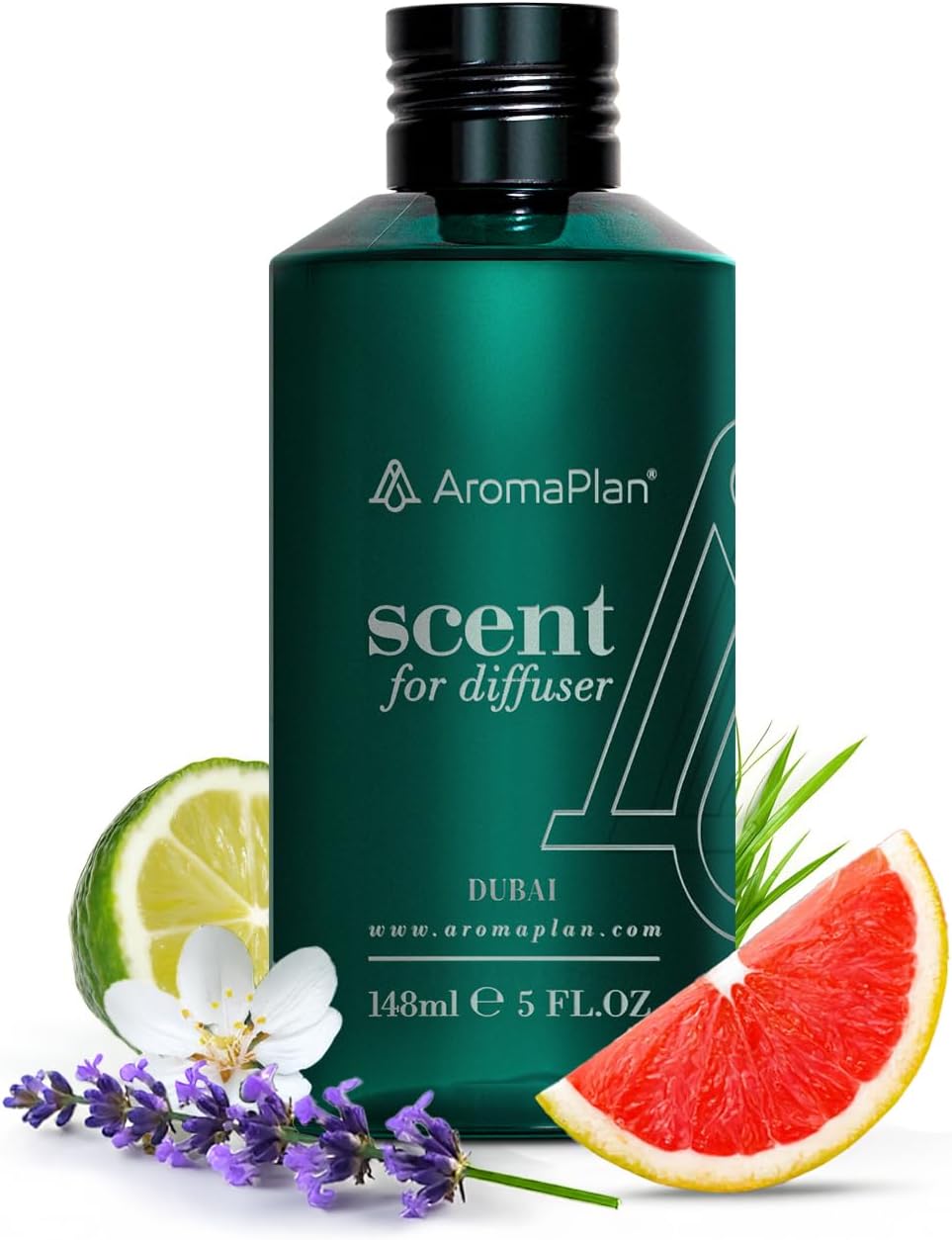 Aromaplan Hotel Scents Dubai 5 Fl Oz (148ml), Home Luxury Aroma & Hotel Fragrance Diffuser Oil- Hotel Diffuser Oil for Aromatherapy- USA Made, Bigger Bottle, Bolder Aroma & Longer Lasting