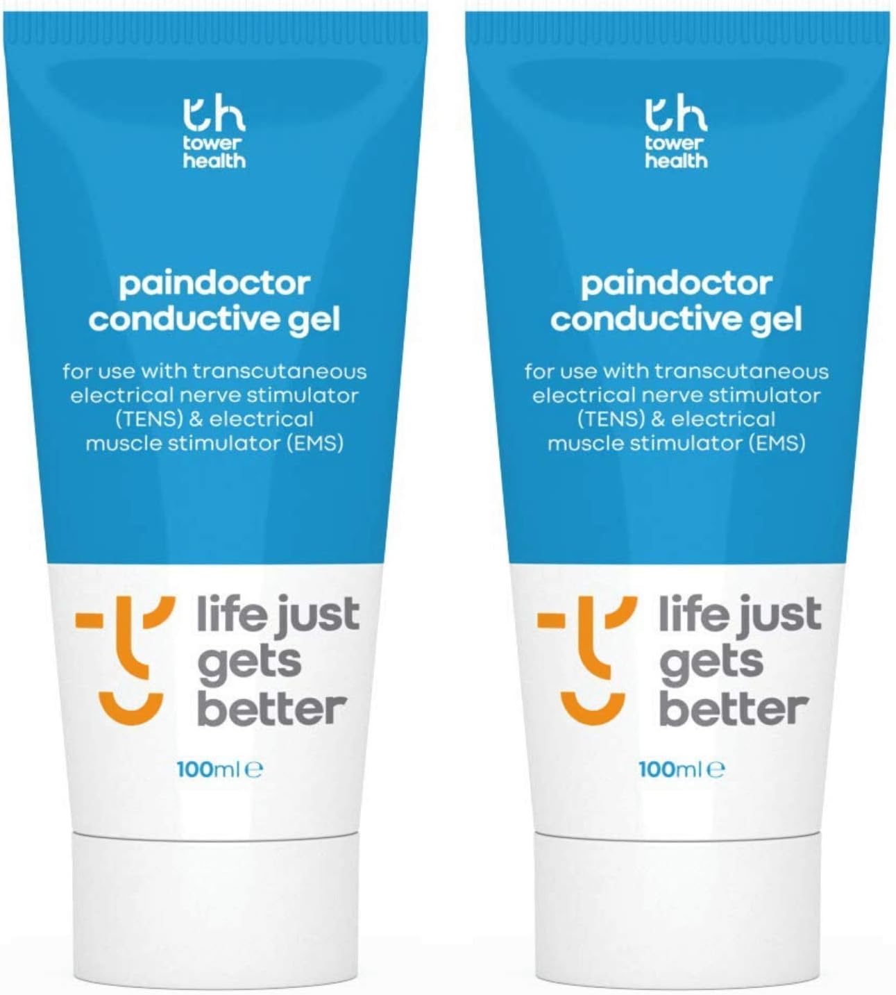 Pain Doctor Conductive Gel 2X Paindoctor Improve Conductivity for Best Stimulation and Results Enhance SelfAdhesive Properties to Be Used with TENS and EMS Electrodes New Size 100ml, Blue
