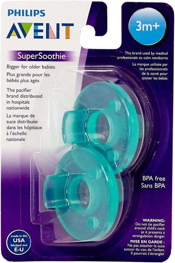 Avent Soothie Dummy Made in America Suitable from 3 Months – Green – Set of 2