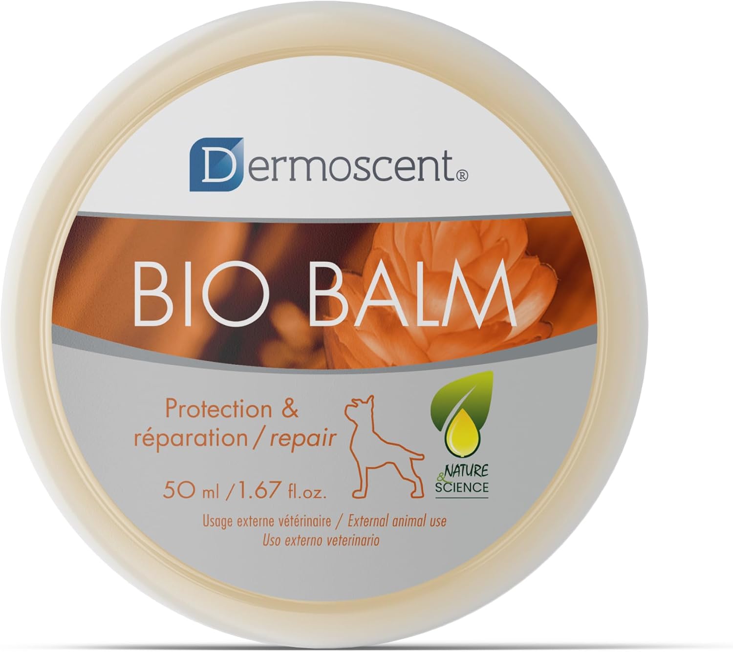 Dermoscent | Bio Balm | Dog Paw Balm | Organic Moisturizer for Paw Pads, Nose & Elbow | Itchy Dog Skin Relief | Soothes Sensitive Paws | 50ml
