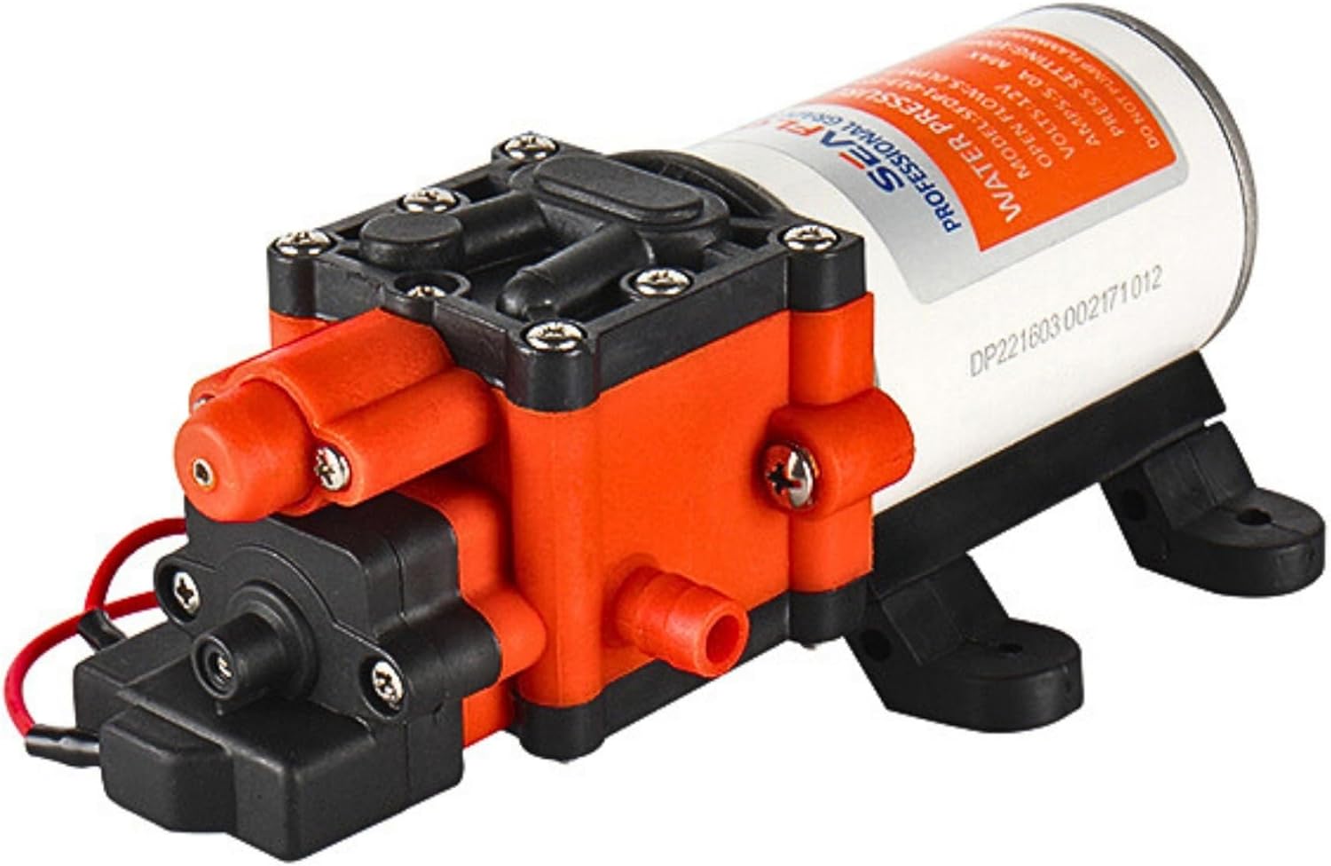 SEAFLO 22-Series Water Pump - 12V, 1.3 GPM, 100 PSI - On-Demand Water Pressure Diaphragm Pump for Marine, RV, Agriculture, and Off-Grid Applications