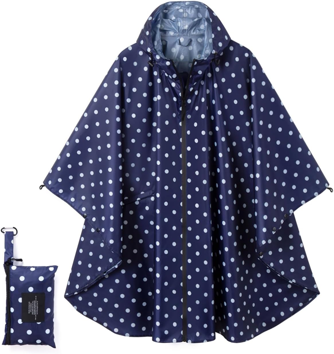 Fashion Hooded Rain Poncho Waterproof Raincoat Jacket with pocket for Women/Men/Adult