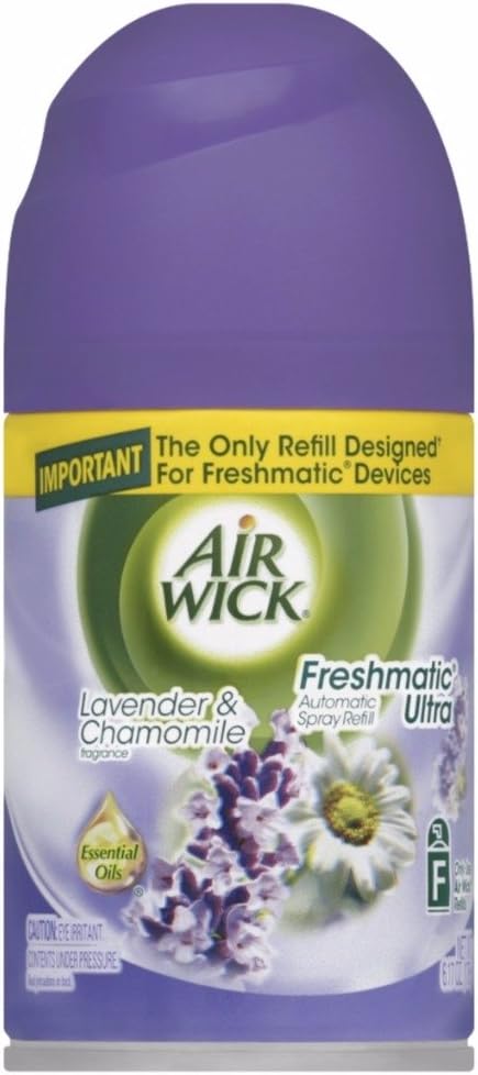 Air Wick Freshmatic Automatic Spray Air Freshener, Lavender and Chamomile Scent, 1 Refill, 6.17 Ounce (Pack of 6)
