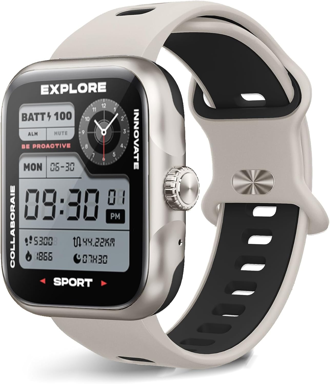 Smart Watch for Men Women GPS Built-in, (Answer/Make Call) AMOLED Display Fitness Tracker Watch with Waterproof, Pedometer, Heart Rate, Step Counter, for iOS & Android