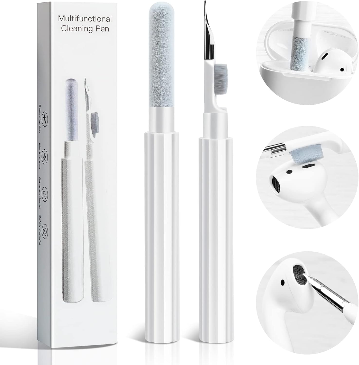 Airpod Cleaning Kit, New Generation Airpod Cleaner, Multifunctional Earbuds Cleaning Pen for Airpods Headphones Earphones Keyboards Phone