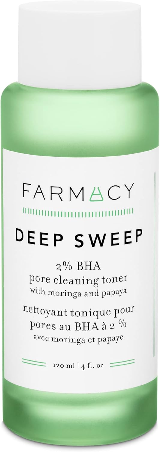 Farmacy Deep Sweep 2% BHA Toner for Face - Pore Cleaner and Facial Exfoliator with Salicylic Acid (120 ml)
