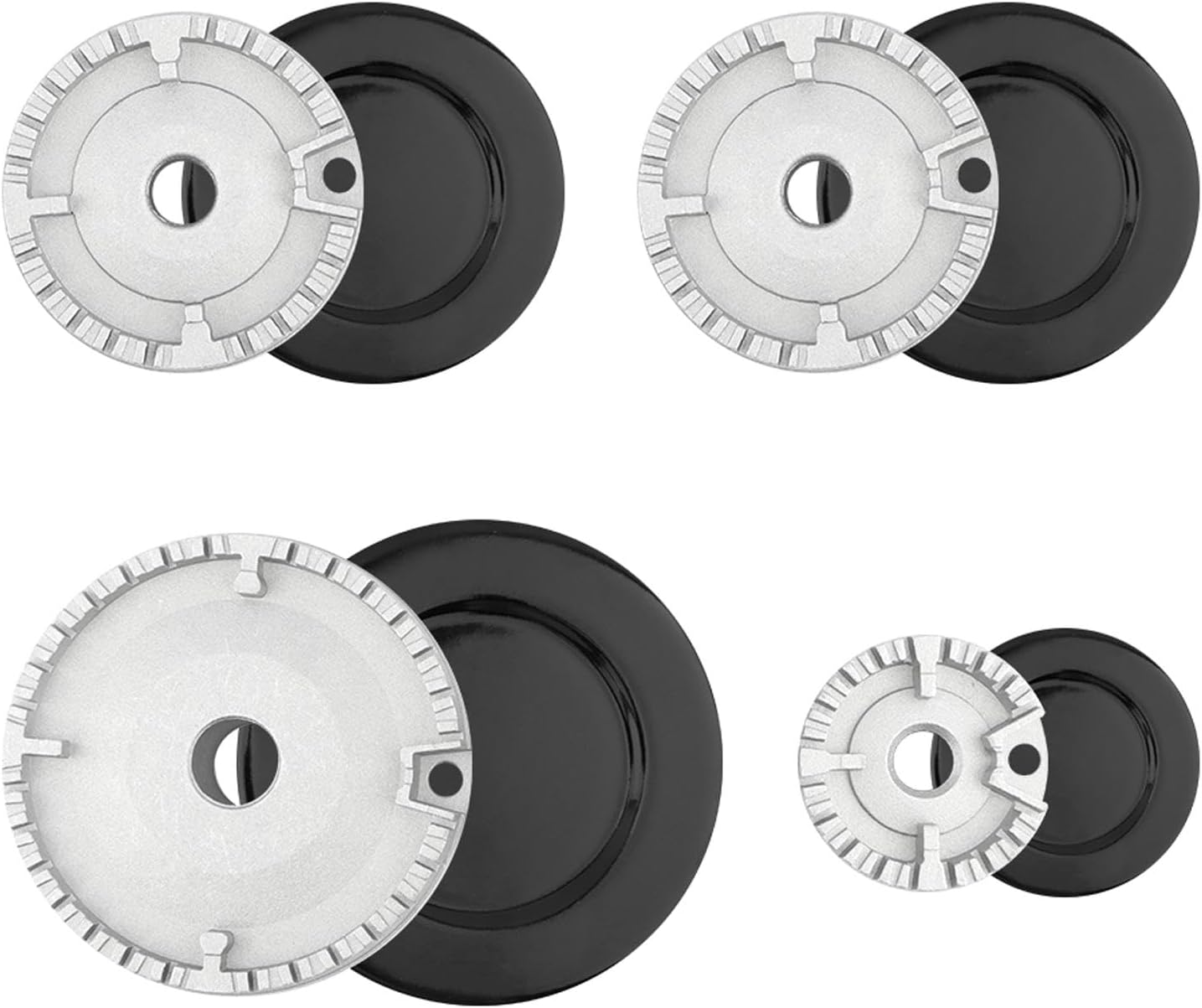 Cooker Hat Set, Gas Stove Burner Caps Set of 4, Suitable for Most Gas Stove Burners, 1 Large 1 Small and 2 Middle(COLOR:as shown)