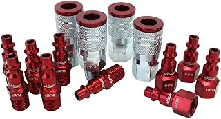 Milton S-314MKIT ColorFit Coupler & Plug Kit - (M-Style, Red) - 1/4" NPT, (14-Piece)