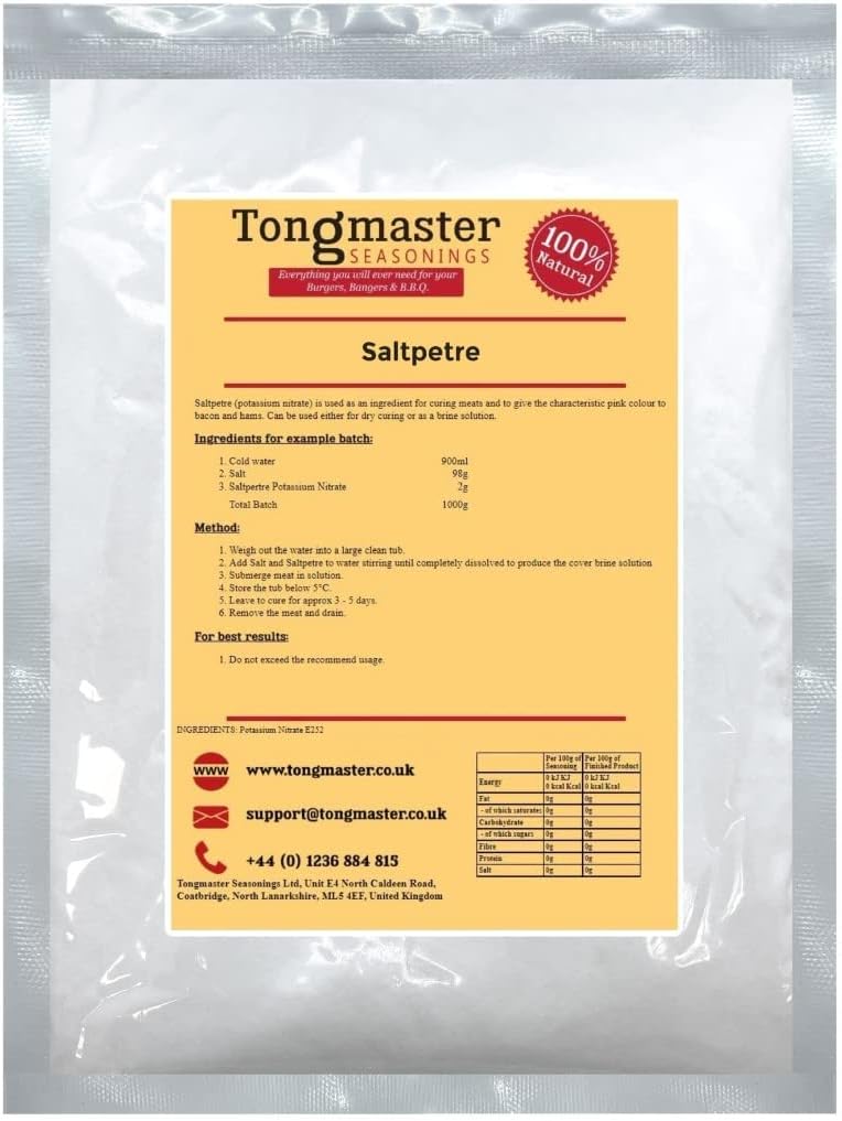 Saltpetre Highest Purity Food Grade - 500g for Curing