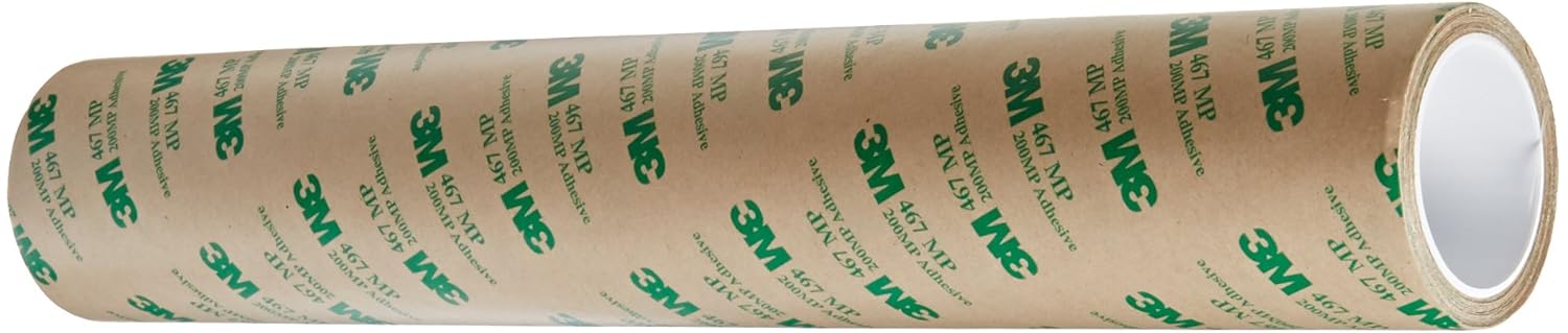 3M 467MP Adhesive Transfer Tape, Bonding & Laminating, Clear, 6 in x 5 yds, 1 Roll