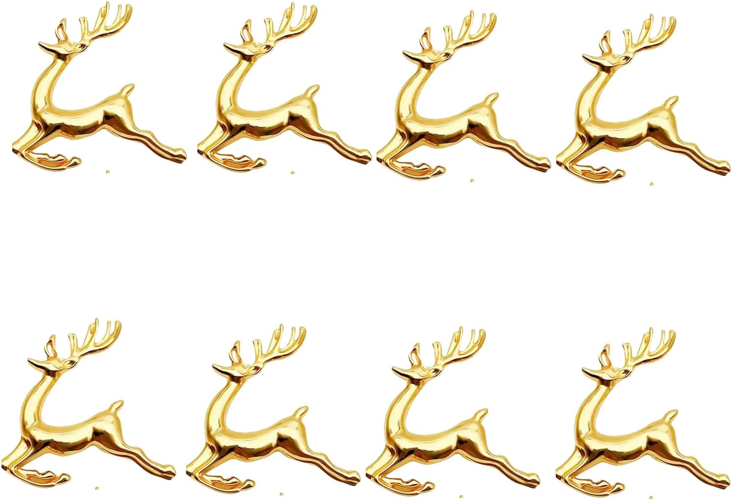 10 pcs Christmas Napkin Rings Holders for Christmas Dinners Parties, Wedding Adornment, Thanksgiving and Home Kitchen Dining,Table Decoration Accessories(Gold)