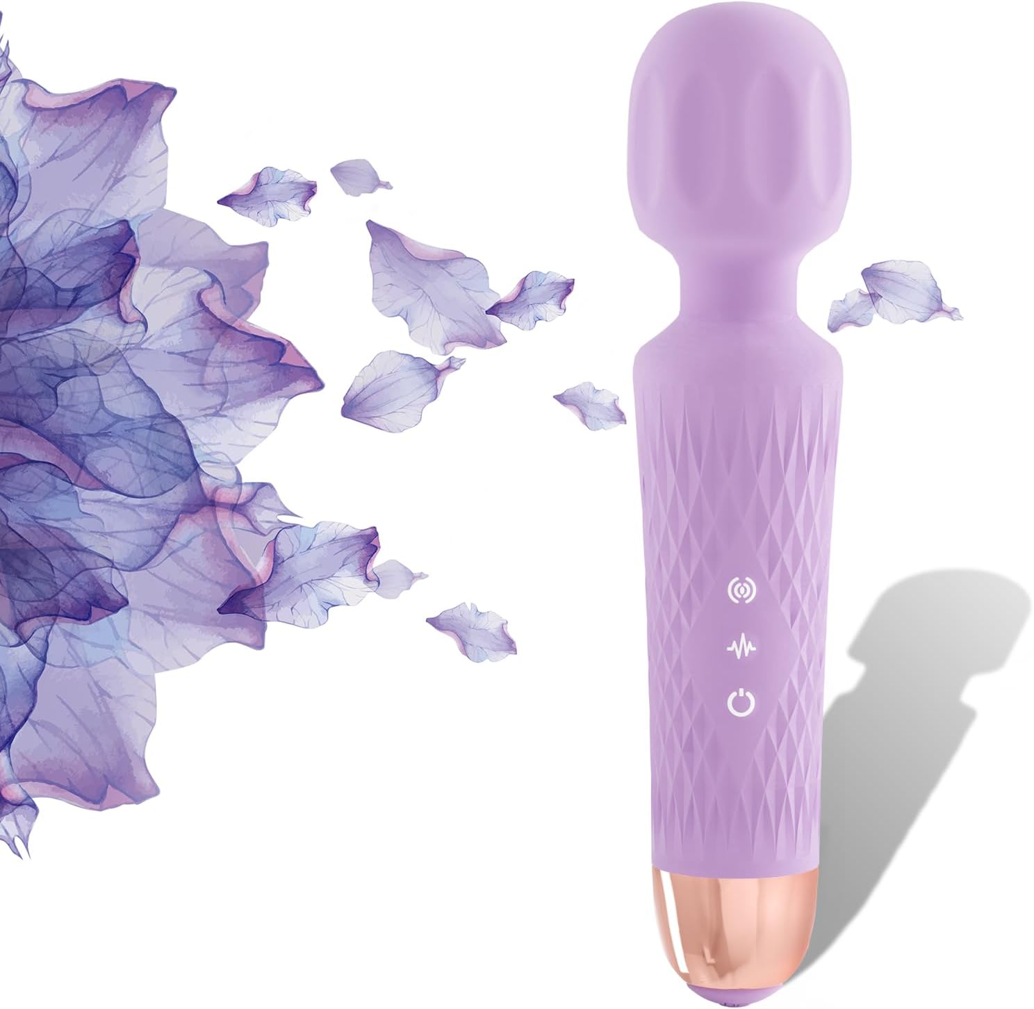 The Upgraded 3-in-1 Personal Massager – 3H Powerful Vibration, Quiet & Waterproof – 20 Modes 8 Speeds Muscle Therapy Stick for Deep Tissue, Sports Recovery, Cordless & Travel Friendly (Purple)