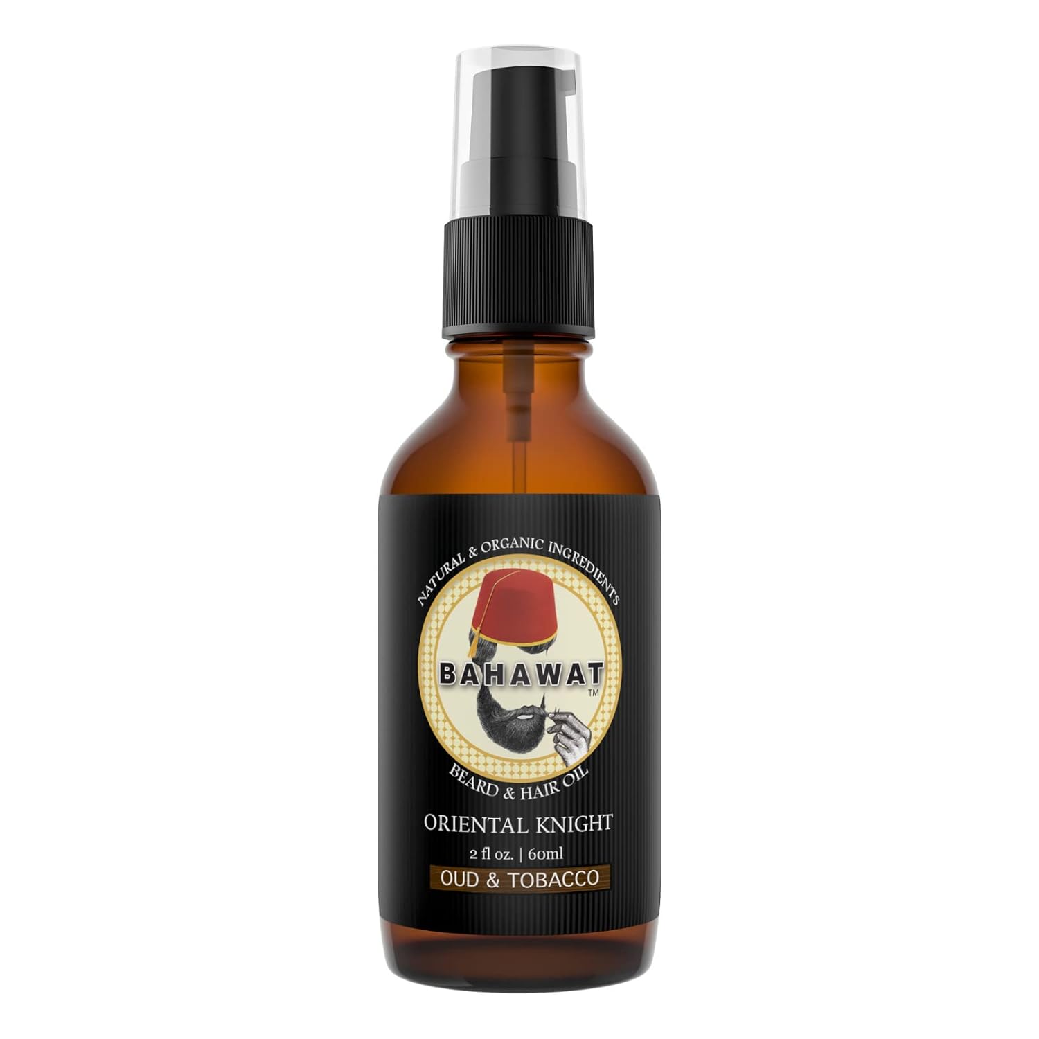 Premium Beard Oil Conditioner & Softener - Oriental Knight- 2 ounce - Beard Itch and Dry Skin Relief - Handcrafted from Natural Ingredients - Made in the USA