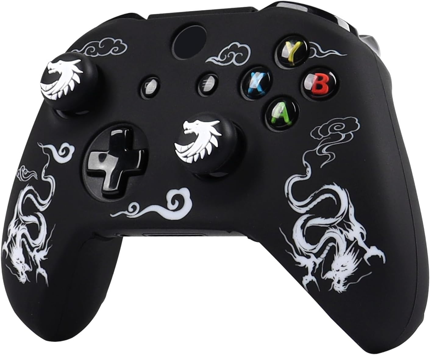 RALAN Controller Skin for Xbox One, Anti-Slip Silicone Controller Cover Protector Case Compatible for Xbox 1 Wireless/Wired Gamepad Joystick with 2 Cute Thumb Grips Caps.