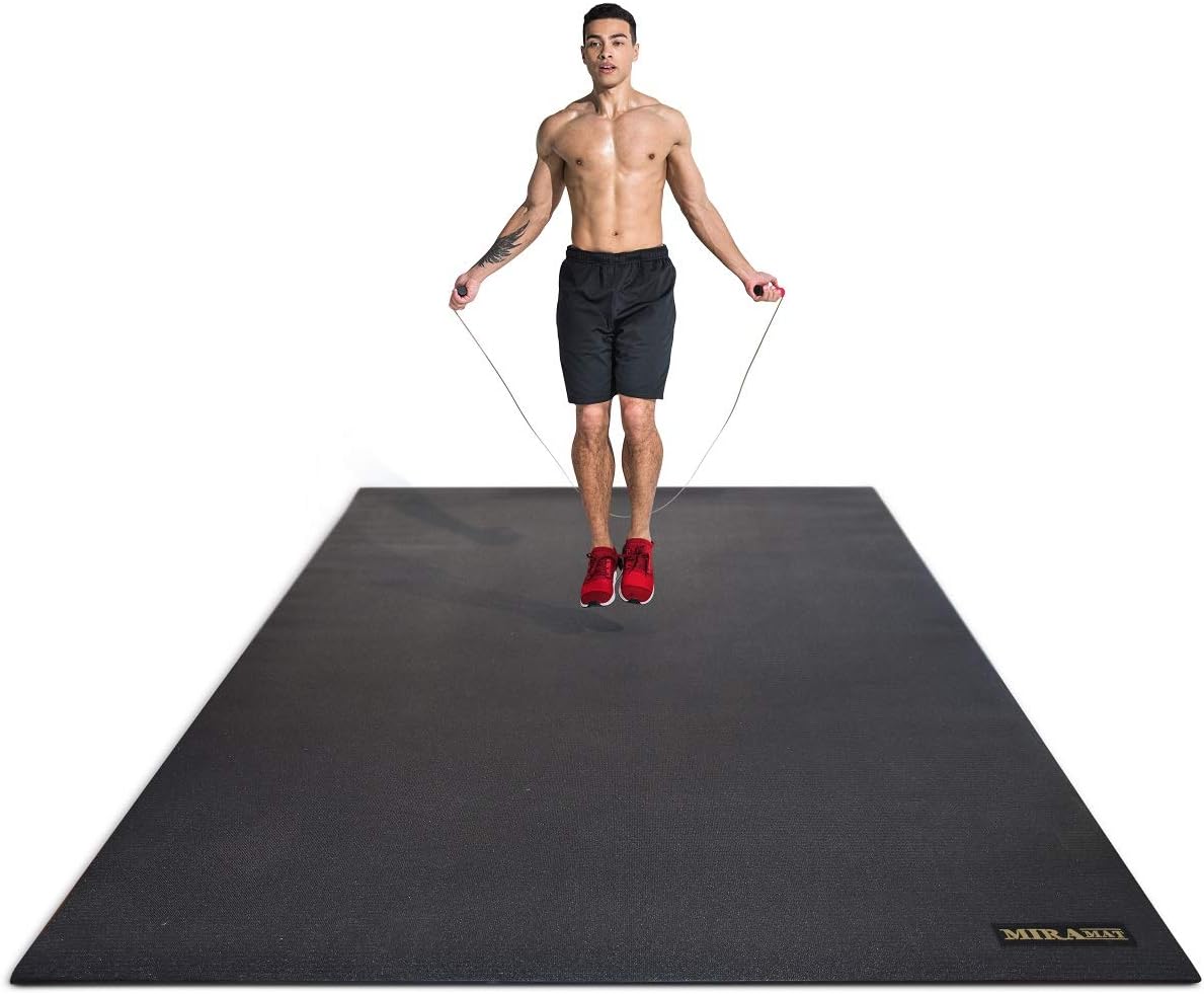 Miramat® Mega - Very Large Premium Exercise Mat (214 x 153 cm; 7mm Thick) - Durable Non-Slip Workout Mats for Home Gym, Crossfit, P90X, HIIT, Cardio Equipment, Yoga, and More