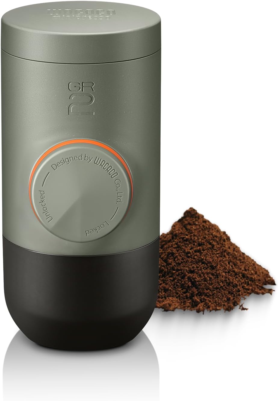 WACACO Minipresso GR2 Espresso Machine Compatible Ground Coffee, Portable Coffee Maker 18 Bar Manually Operated, Espresso Maker On The Go,Ultra-Small For Travel Camping Fishing Climbing Riding