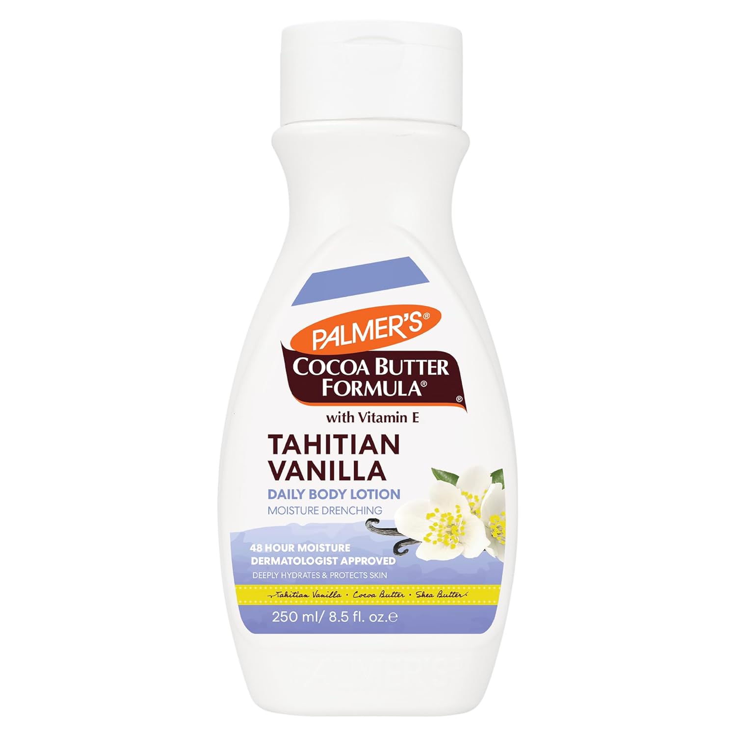 Palmer's Cocoa Butter Formula Tahitian Vanilla Body Lotion, 8.5 Oz, Daily Moisturizing Lotion for Dry Skin with Shea Butter & Vitamin E, Hydrates & Protects, Helps Provide 48-Hour Deep Moisture