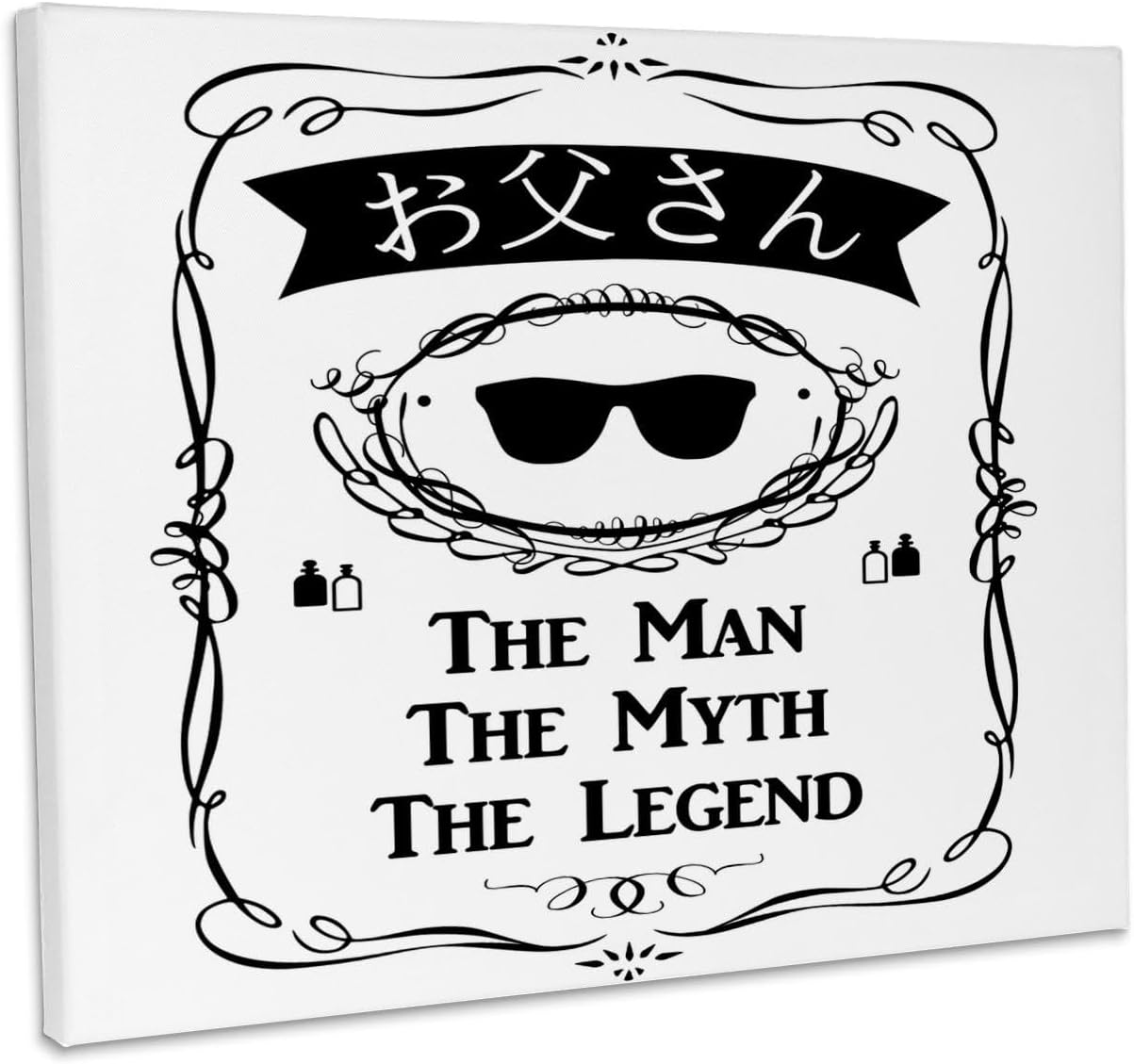 3dRose, Otosan The Man The Myth The Legend dad father in Japanese characters, Museum Grade Canvas Wrap 10x8