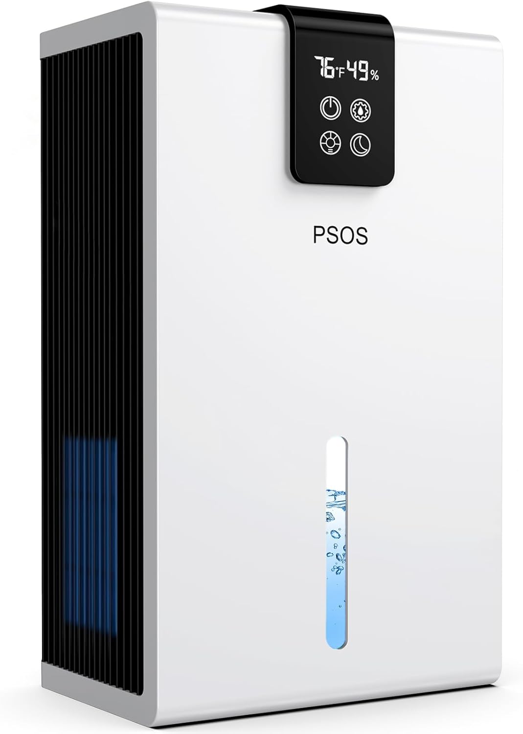 Dehumidifier, Dehumidifier for Home, 98 OZ Water Tank, (1000 sq.ft) Dehumidifiers for Bathroom Bedroom Basement with Auto Shut Off, Digital Display, Relaxing 7 Color Ambient Light (White)