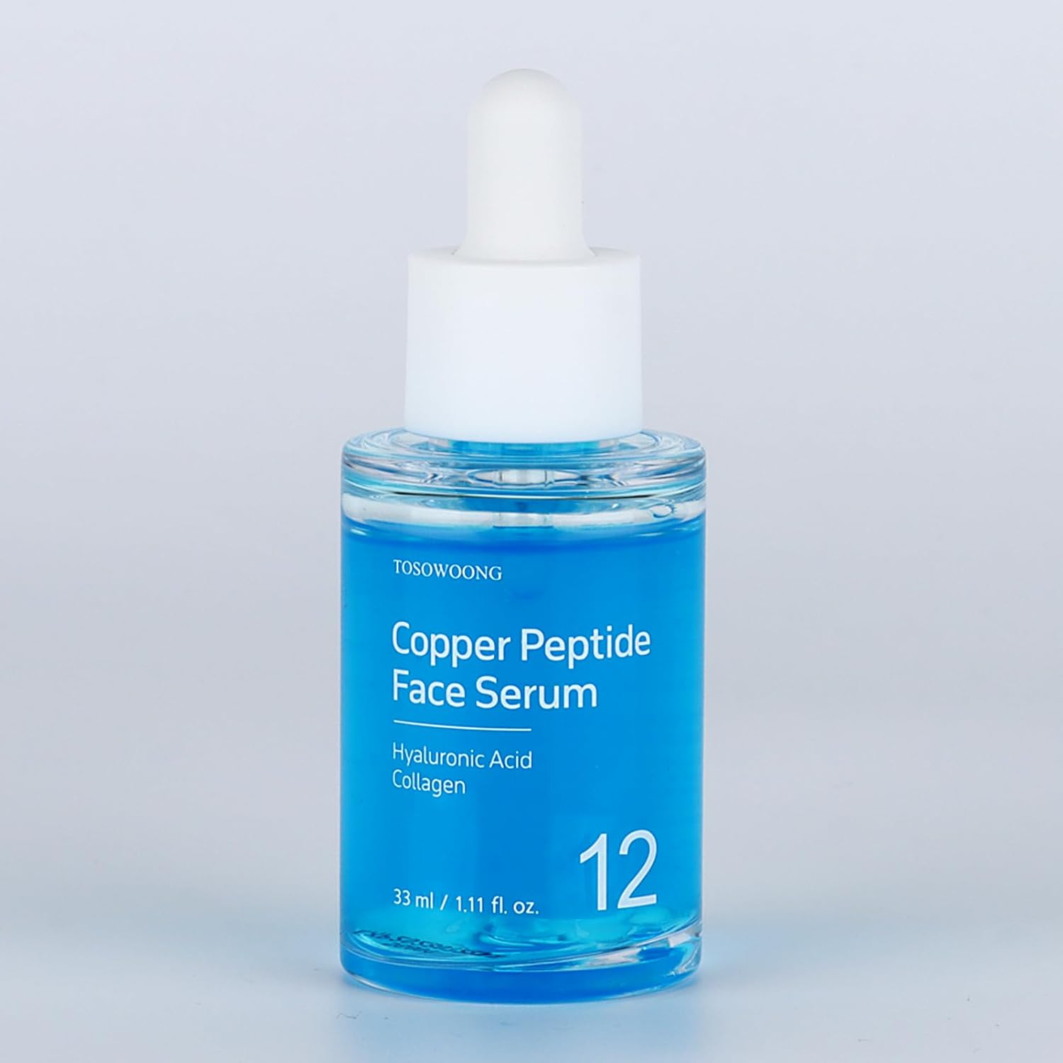 Copper Peptide Face Serum, Anti-Aging with Copper Tripeptide, GHK-Cu, 12 Multi-Peptide Formula for Fine Lines, Firming, Skin Elasticity, Hydrating, Korean Skincare, 33ml / 1.11 fl.oz.
