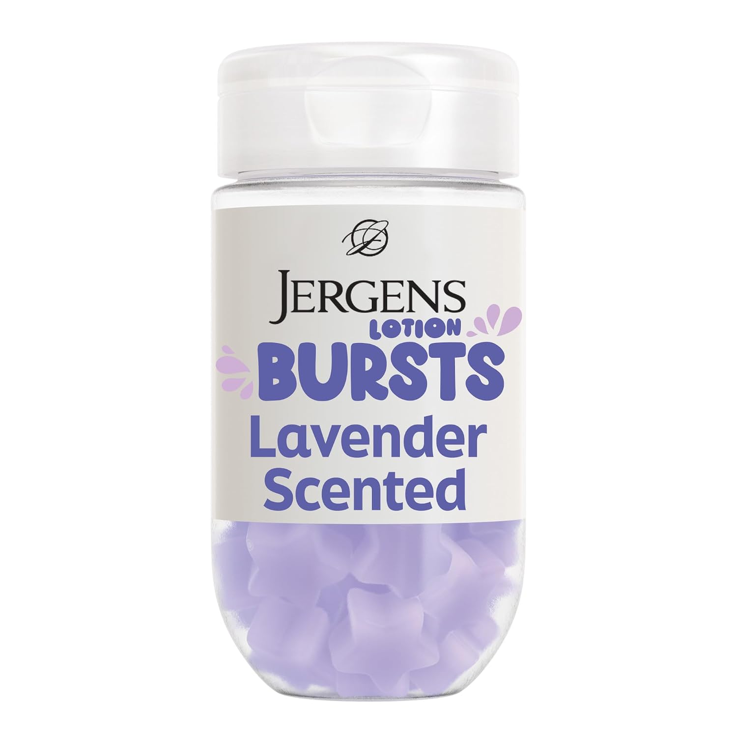 Jergens Lavender Star-Shaped Lotion Bursts Moisturizer for Teens, 38 ct